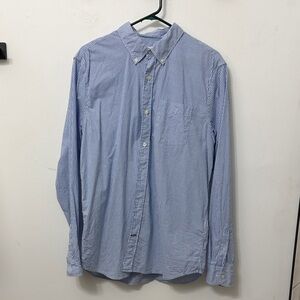 GAP Men's Light Blue Pinstripe Button Down Shirt